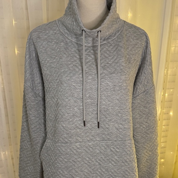 Nine West Active Heather Gray Cowl Neck Sweatshirt - Picture 3 of 10